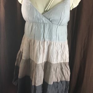 Blue and grey summer dress